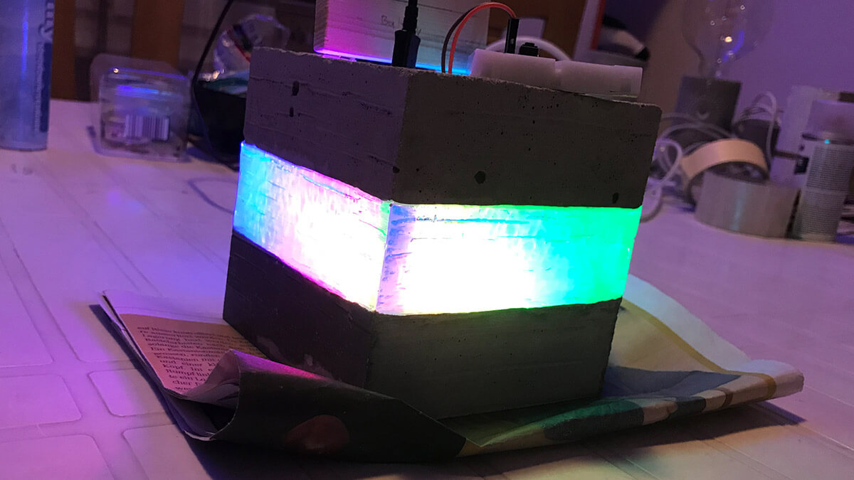 Würfel mit LED beleuchtet