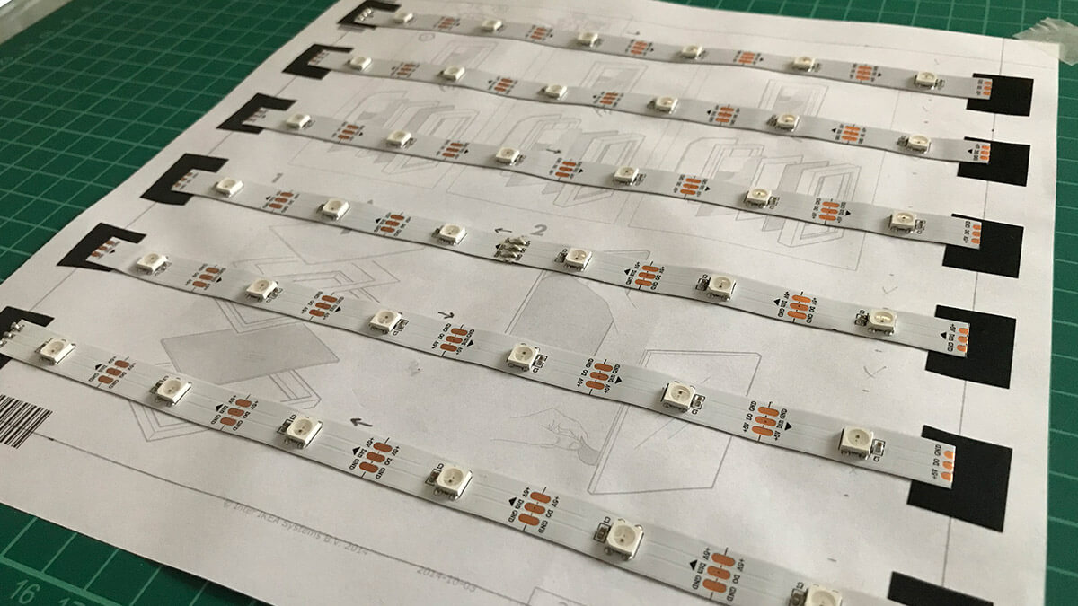 LED-Streifen als Basis für die LEDMatrix