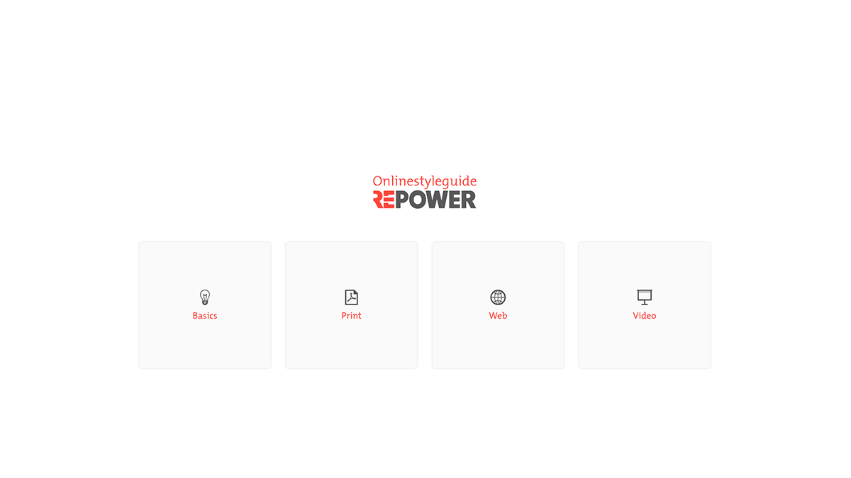 Startseite von Repower Online-Styleguide