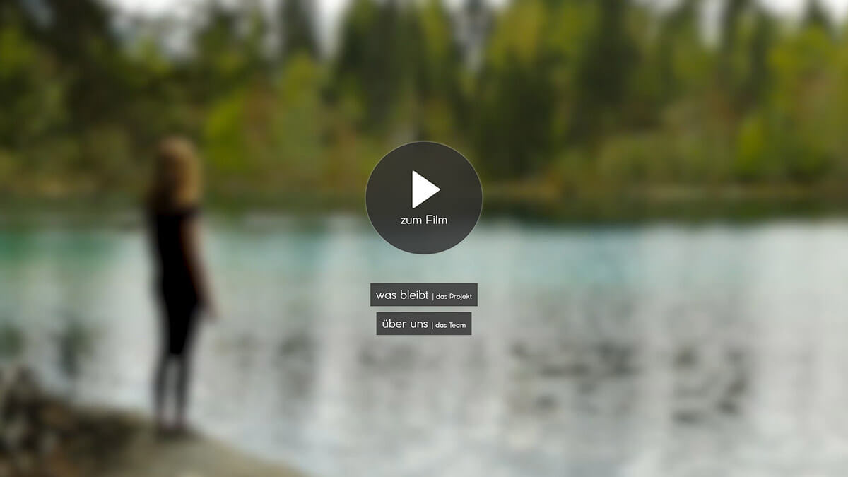 Landingpage für das Projekt wasbleibt